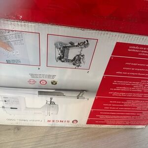 Singer White Sewing Machine - Portable Electronic Model